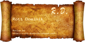 Rott Dominik névjegykártya